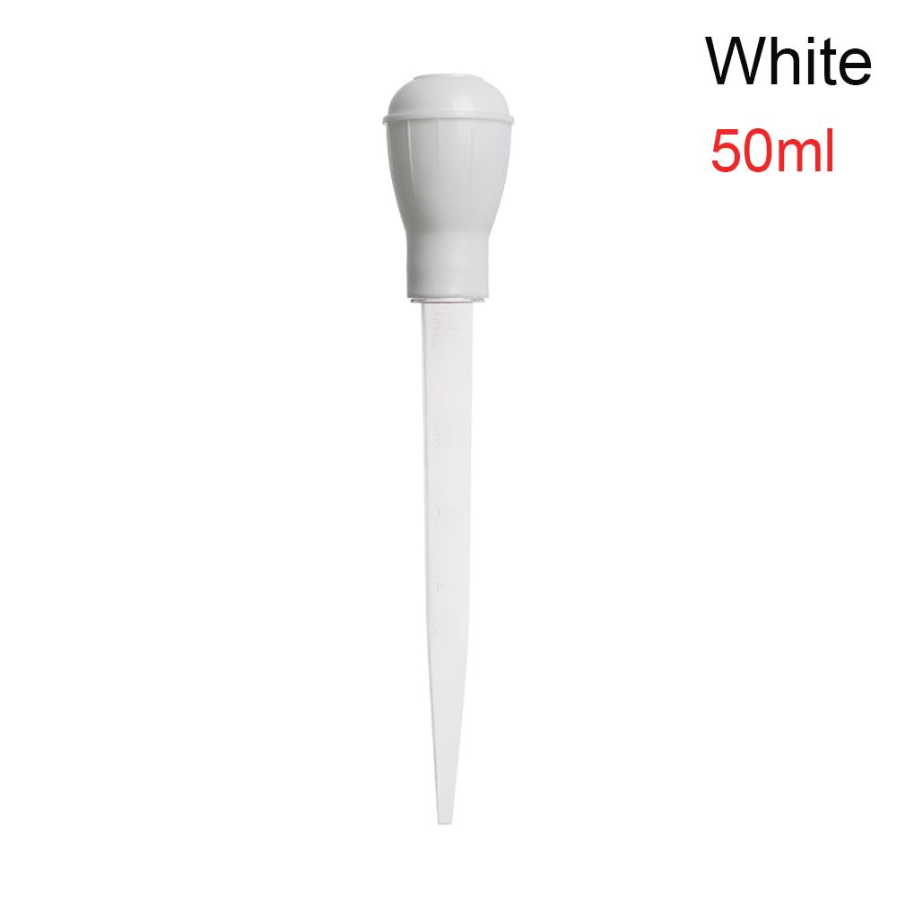 30/50ml Aquarium Cleaning Waste Remover Pipette Dropper Fish Tank Siphon Pump Durable Water Changer Tool: white / 30ML