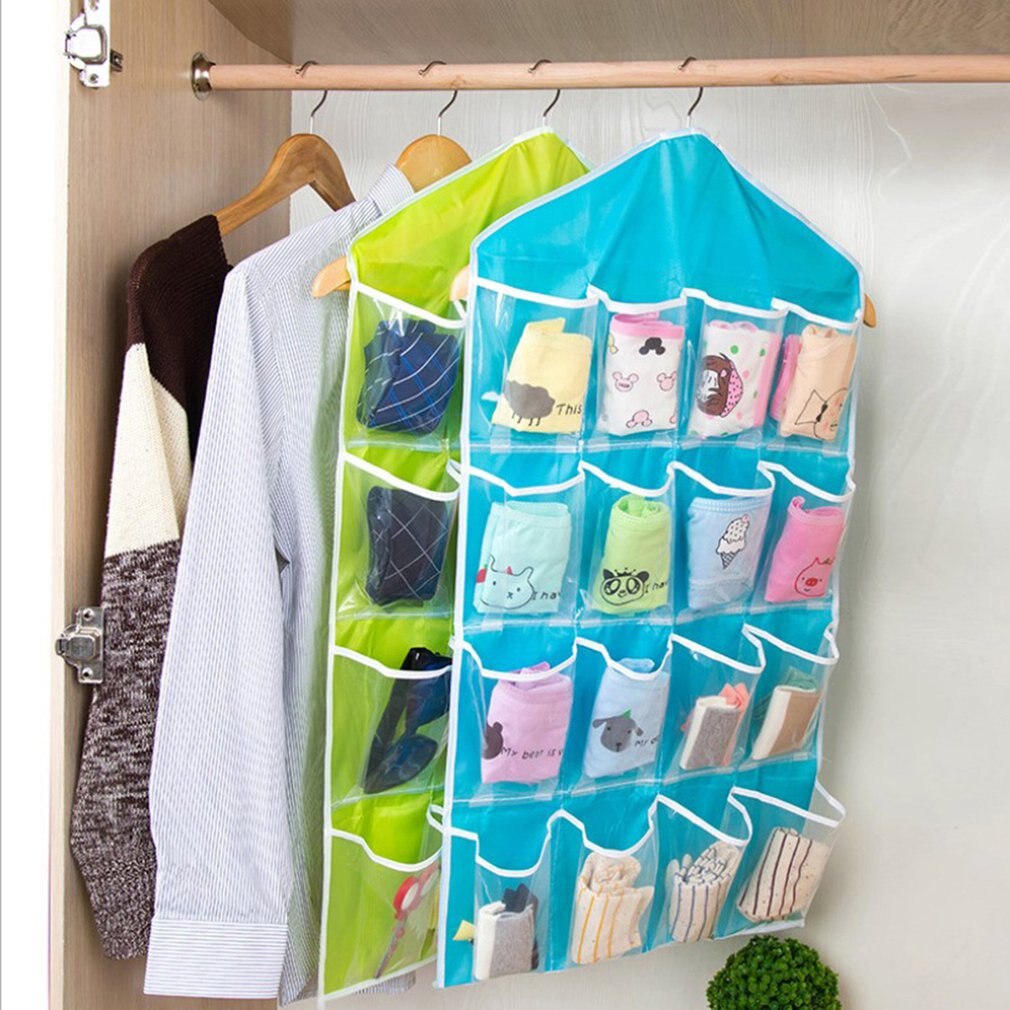 16 sichtbar Taschen hängend Organizer für Schrank Wandschrank transparent Lagerung Tasche Tür Zauberstab Klar Sonstigen Tasche mit Aufhänger Beutel