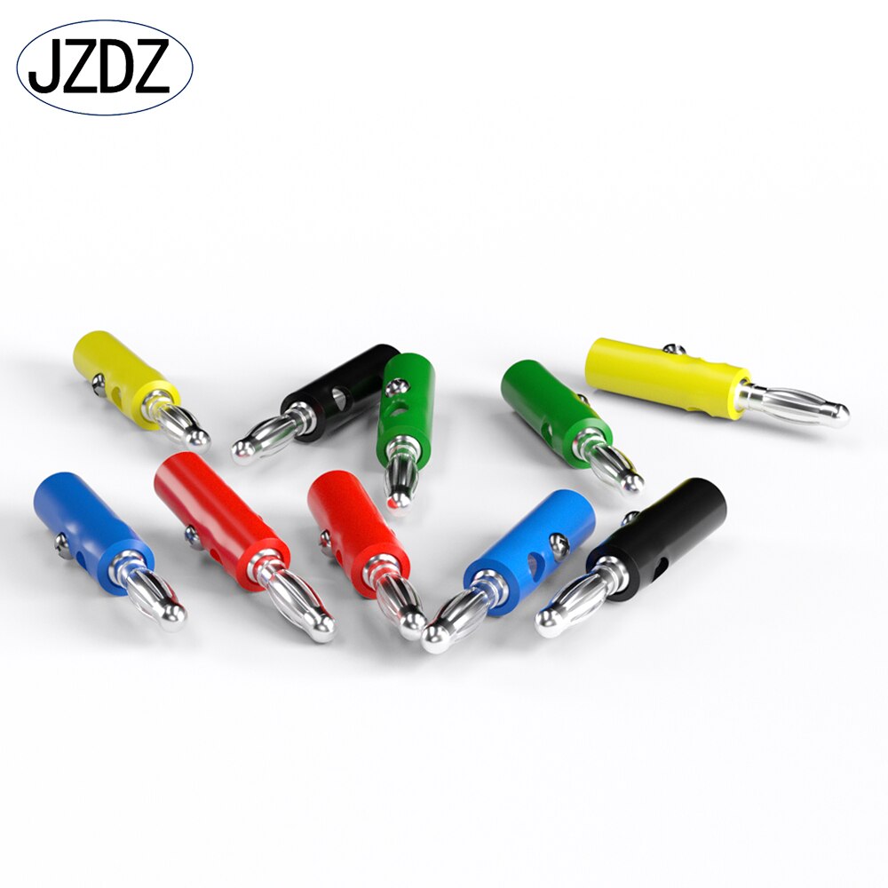 Jzdz 10Pcs 4Mm Banaan Plug Pin Audio Speaker Elektrische Connector Schroef Sluit 5 Kleuren Diy Onderdelen J.10015