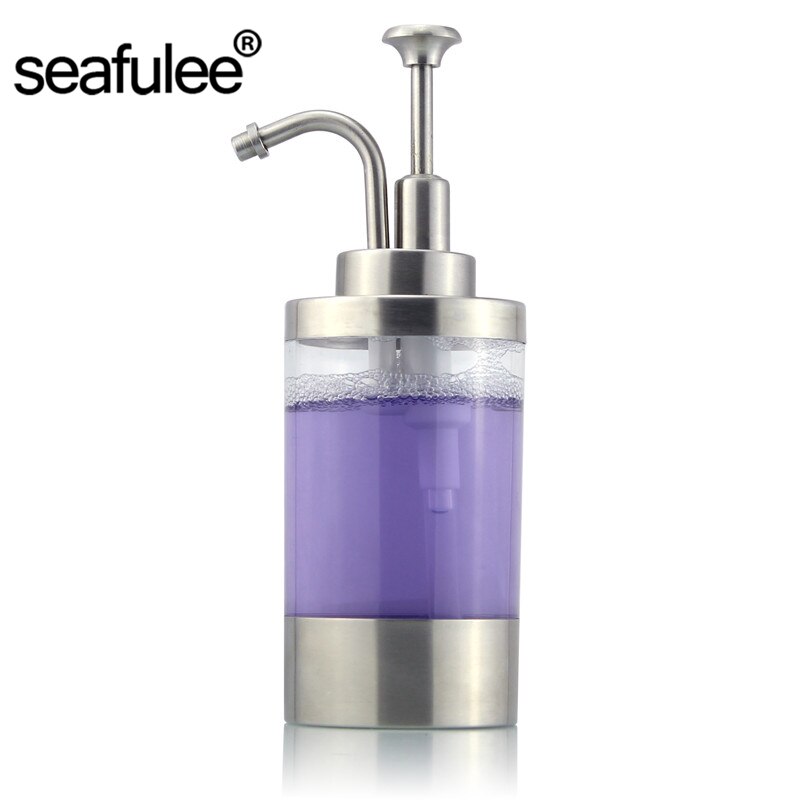 Liquid Soap Dispenser 304 Stainless Steel Brushed Pump Bottle Kitchen Countertop Accessory Home Decor