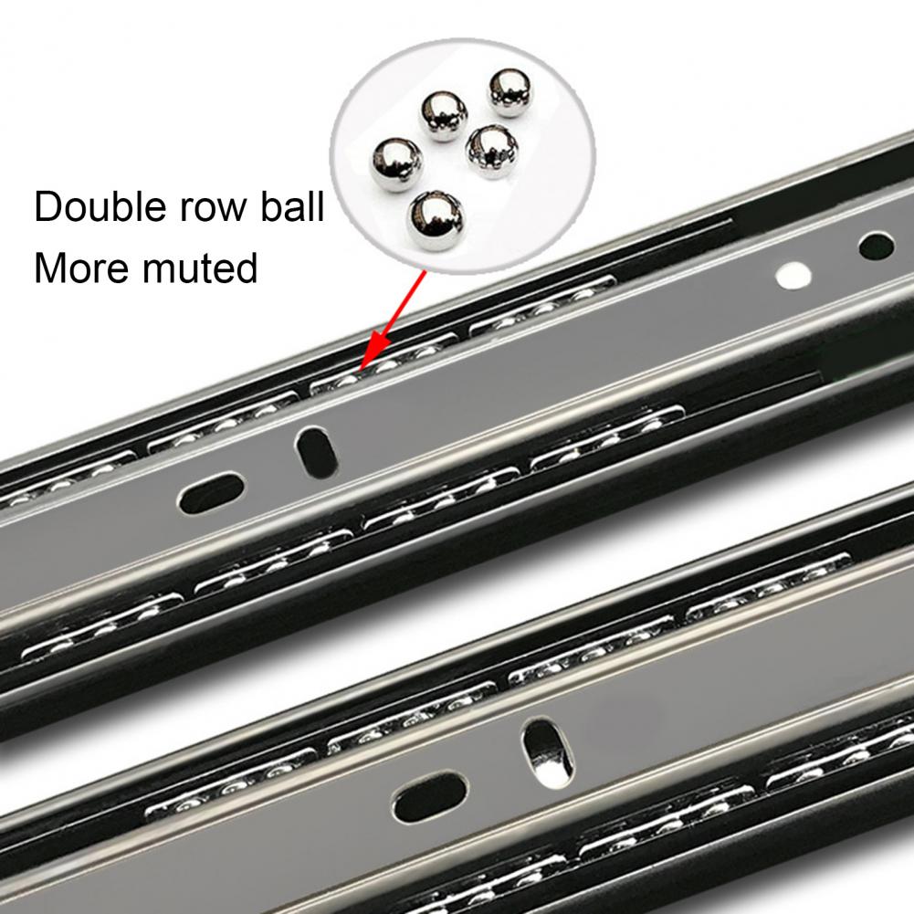 25-40cm Heavy-duty Drawer Rail Runner Noiseless Full Extension 3 Folds Soft Closing Ball Bearing Drawer Slide Runner for Cabinet