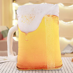 Cojines de comida de felpa para niños y niñas, almohada de felpa con , ideal para aperitivos, tartas, cerveza, café y baquetas: 50cm Beer glass