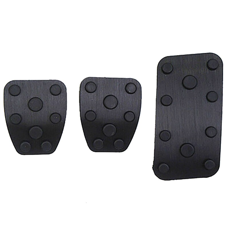 Aluminum Car non-slip Pedals Foot Pads Accelerator Covers For Subaru Outback - Legacy - Accessories black: MT 3pcs