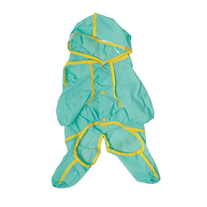 Chihuahua Dog Raincoat waterproof for small bulldog dogs clothes costume Jacket Puppy pet clothes Jumpsuit hoodies with pocket: Light Green / L