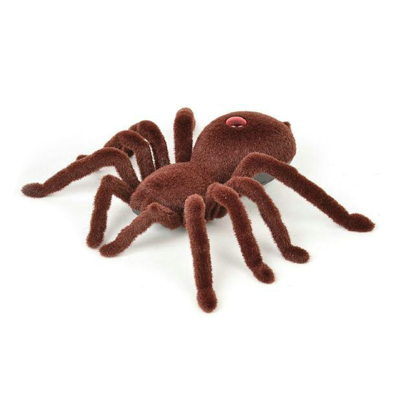 Halloween Simulation Remote Control Spider Realistic RC Araneid Shine Eyes Tricky Scary Toy Funny Prank