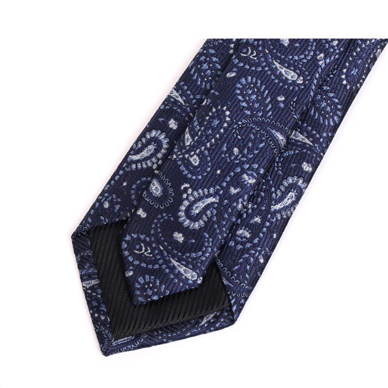 Men's Classic 7CM Navy Blue Tie Formal Neck Tie for Men Business Suit Work Necktie Luxury Jacquard Ties