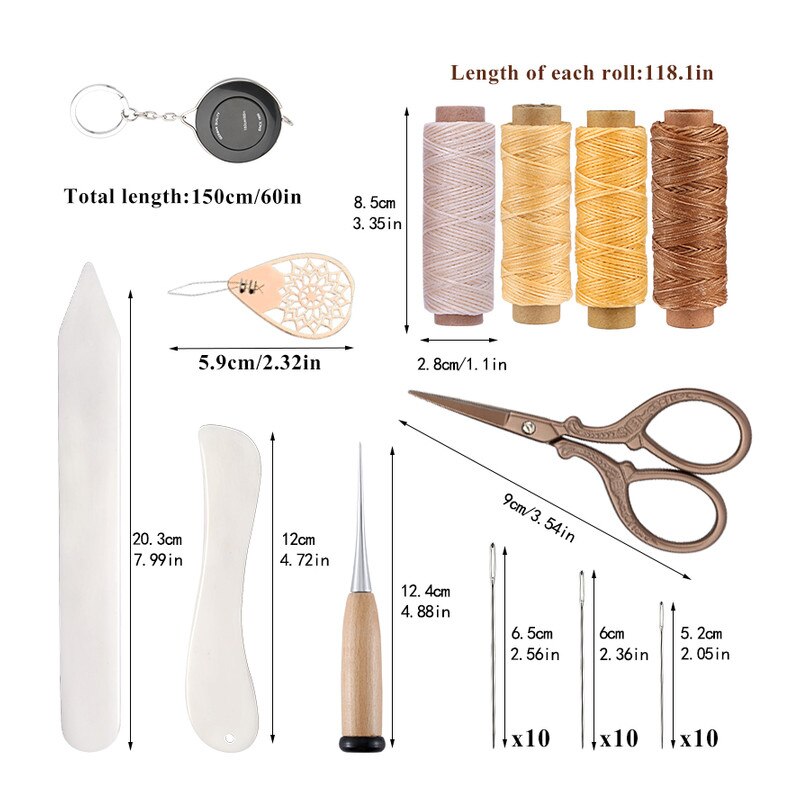 LMDZ Leather Waxed Thread Leather Sewing Thread Leather Craft Hand Tools Thread for Leather Waxed Sewing Line Sewing Supplies