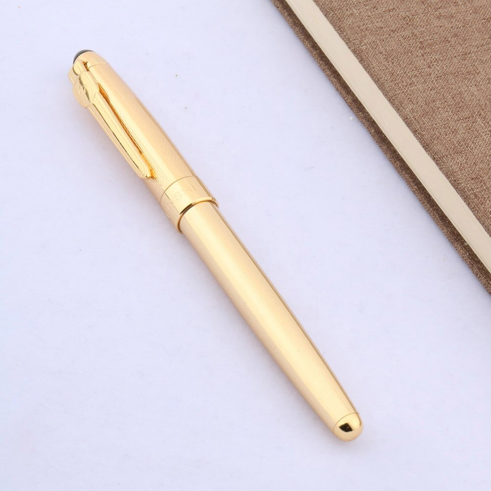 CHOUXIONGLUWEI classique école métal pistolet gris doré vague étudiant stylo plume