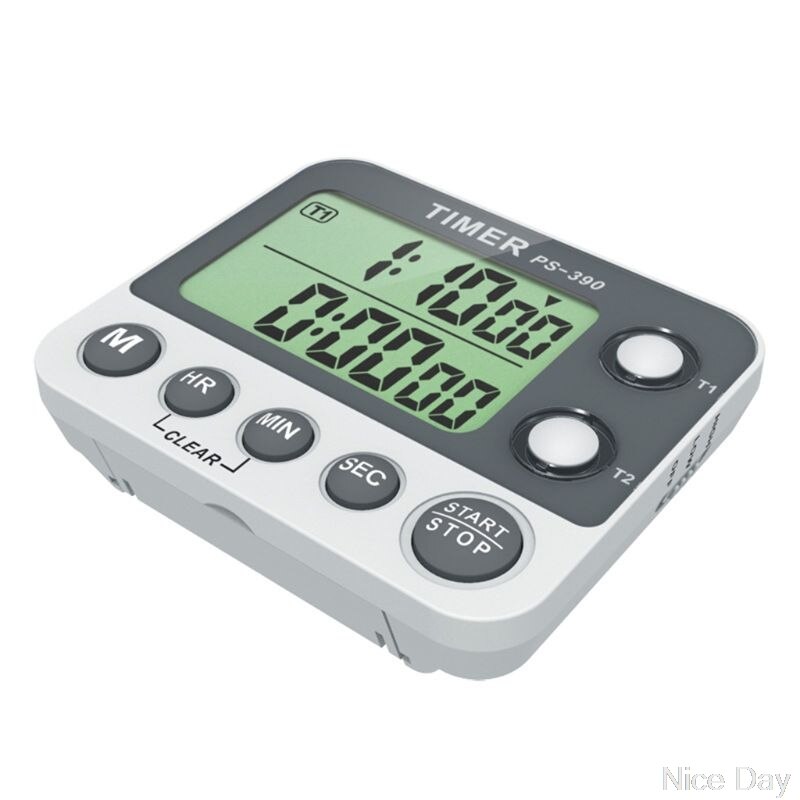 2 Channel Timer Stopwatch Kitchen Cooking Countdown Alarm Clock Reminder 0.01s Ju15 20