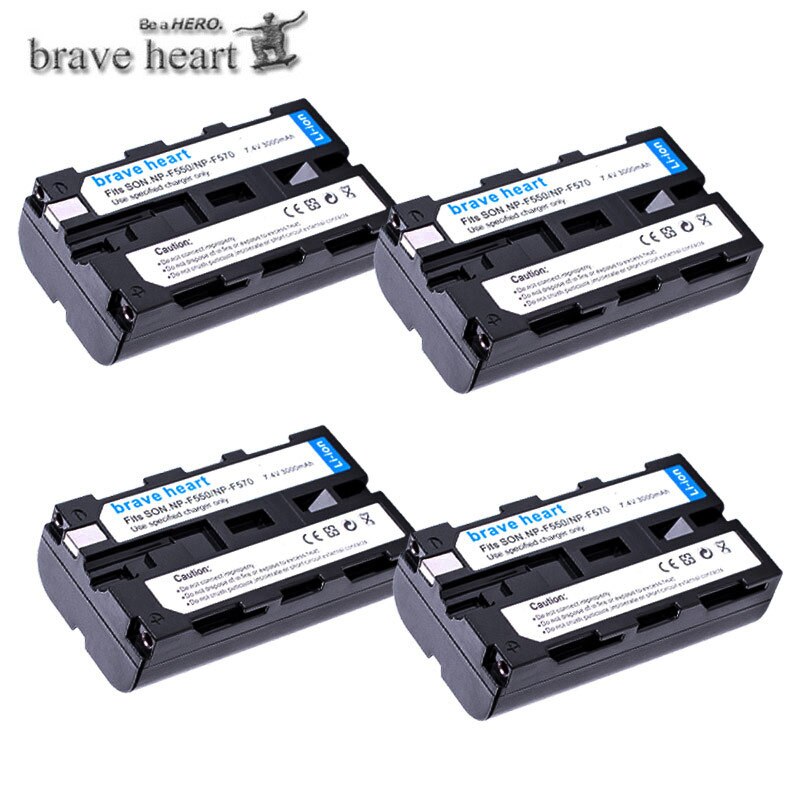4pcs NP-F570 NP-F550 NP-F330 NP F550 NP F330 F750 Battery + dual charger for sony CCD-SC55 CCD-TRV81 DCR-TRV210 MVC-FD81 Hi-8: 4battery