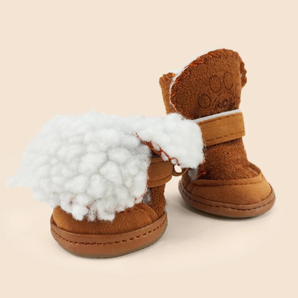 Winter Warme Schuhe für Hunde Welpen Chihuahua Anti-Unterhose Stiefel Schnee Fuß Plüsch Hund Schuhe Haustier Liefert