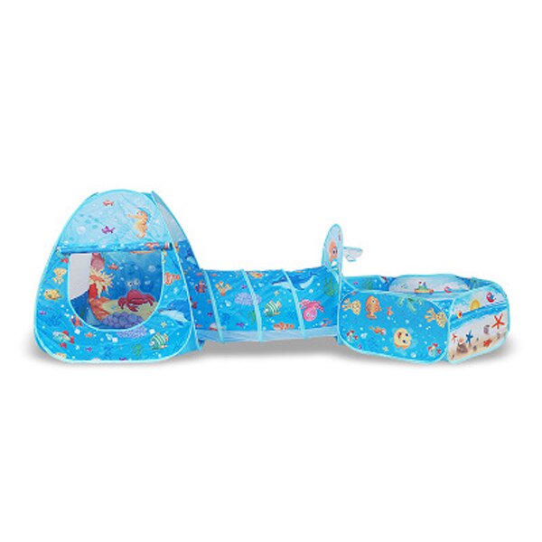 3 Stks/set Draagbare Kinderen Zwembad Baby Box Camping Tenten Kinderen Bal Pit Ballenbad Met Kruiptunnel Baby Speeltuin: QC0031HY