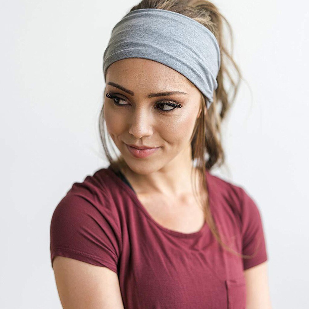 Unisex-stirnband, freizeit-, yoga-, tanz-, wildes kopftuch, schweißabsorbierendes sportstirnband, farbenfrohes unisex-sportstirnband: E