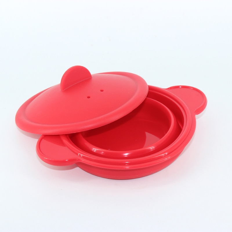 Incroyable Silicone étui à vapeur vapeur cuisine Gadget outil pour four micro-ondes avec couvercle en Silicone bol panier cuisine outils de cuisson