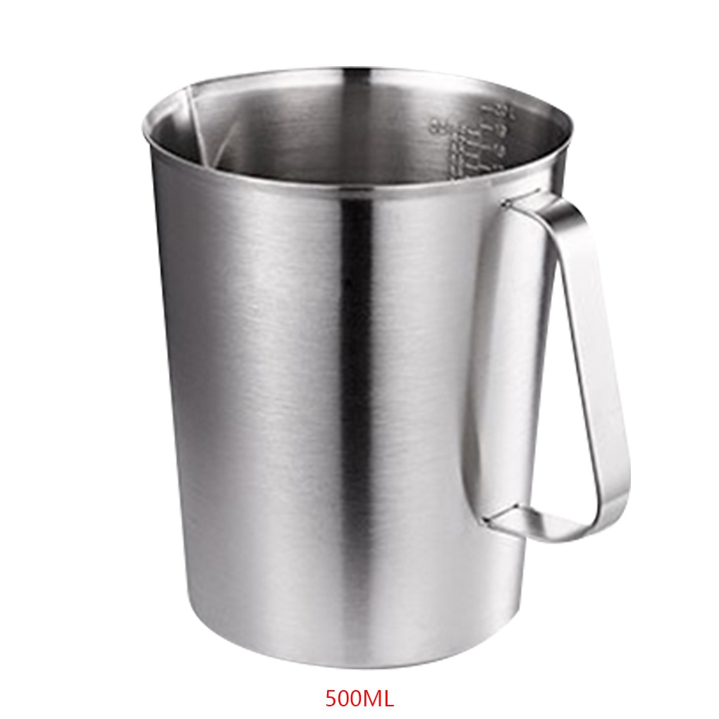 Thick Stainless Steel 304 Measuring Cup With Scale Milk Tea Mug Kitchen Baking Tea Large Capacity Measuring Cup
