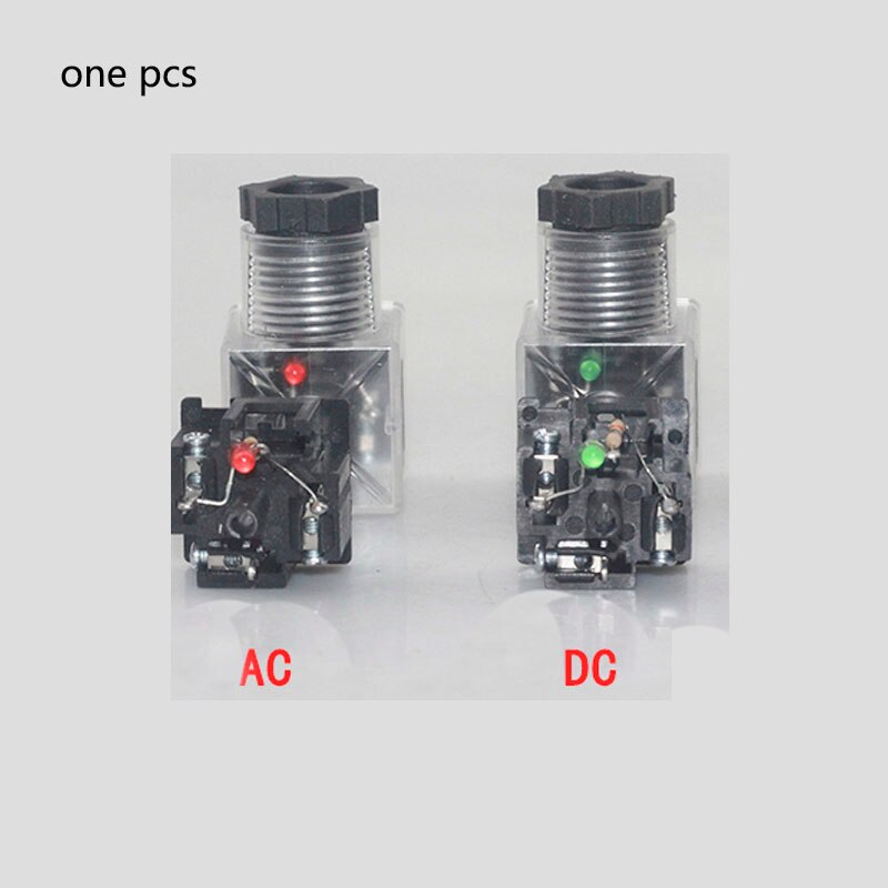 Hydraulic solenoid valve coil connectors for water valve and gas valve with indicator plug AC220V DC24V