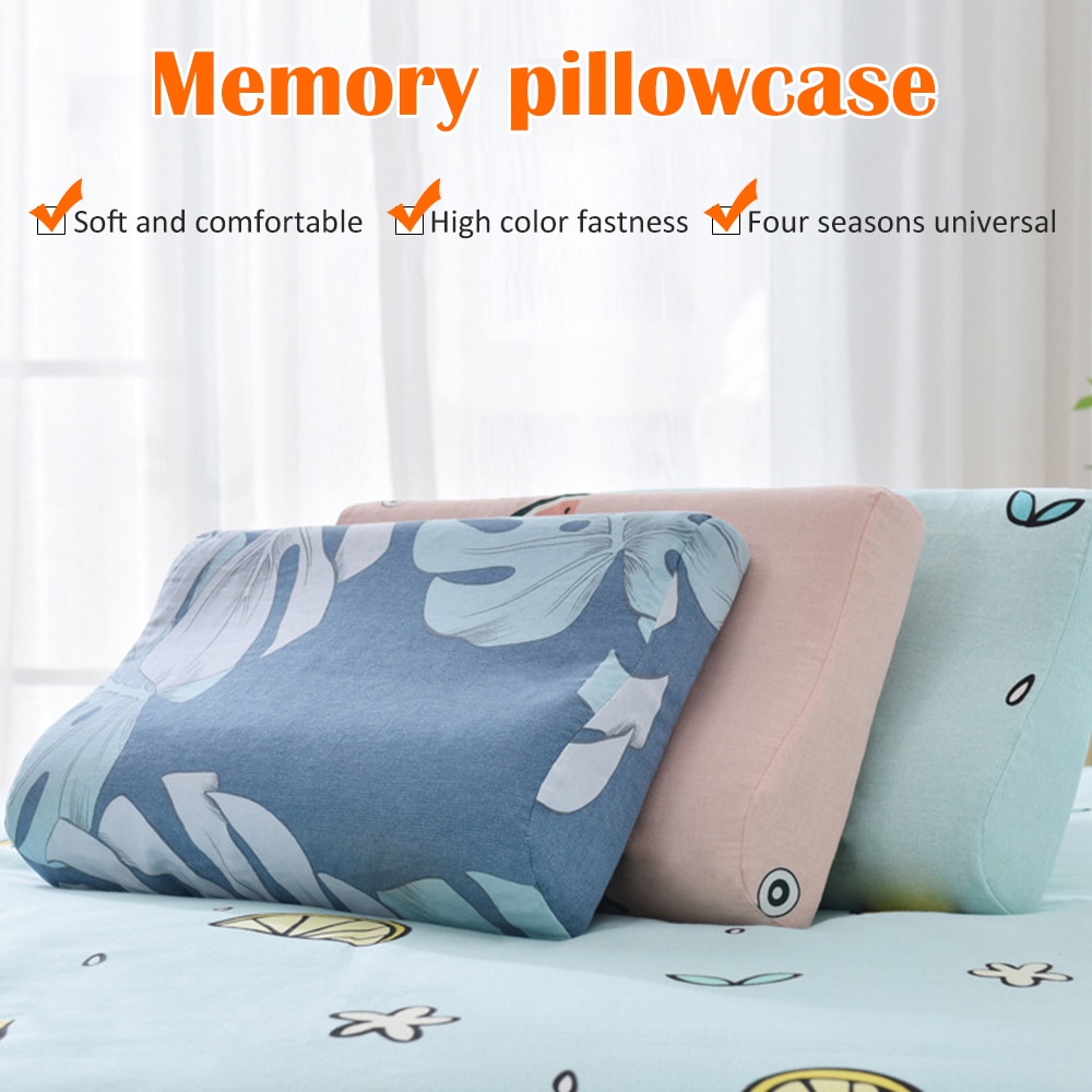 Fundas para almohadas suaves y creativas de espuma viscoelástica para el cuello, para la salud del cuello, de látex