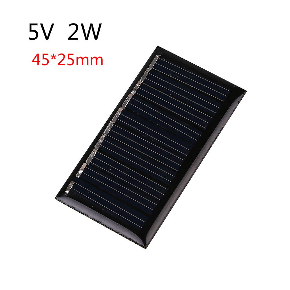 USB Solar Panel Outdoor Portable 5V 6V Solar Charger Pane Climbing Fast Charger Tablet Solar Generator Travel 0.15W 0.45W 1W 5W: 5V 2W