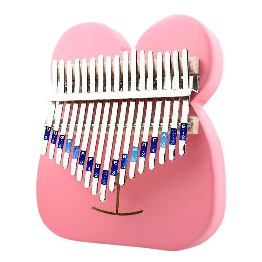 17 Toetsen Kalimba Vinger Musical Draagbare Duim Piano Mbira Instrument Duim Harp Piano Paddestoel Gecko Kalimba: Pink Rat