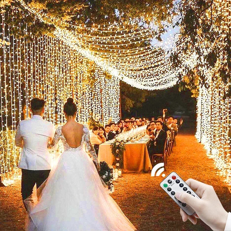 LED String Fairy Lights 1.5M-100M Chain Outdoor Garland Waterproof 220V/Battery/USB for Wedding Party Tree Christmas Decoration