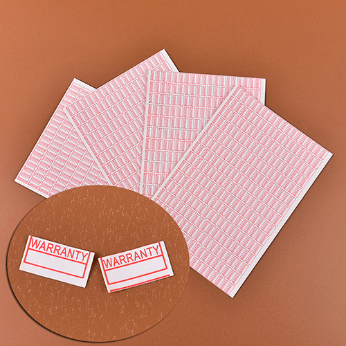 1000 Stuks/5 Vel 20 Stuks/2 Vel Garantie Ongeldig Indien Verwijderd Sticker Veiligheidszegel Rode Kleur Rechthoek Vorm Breekbare Label Grootte