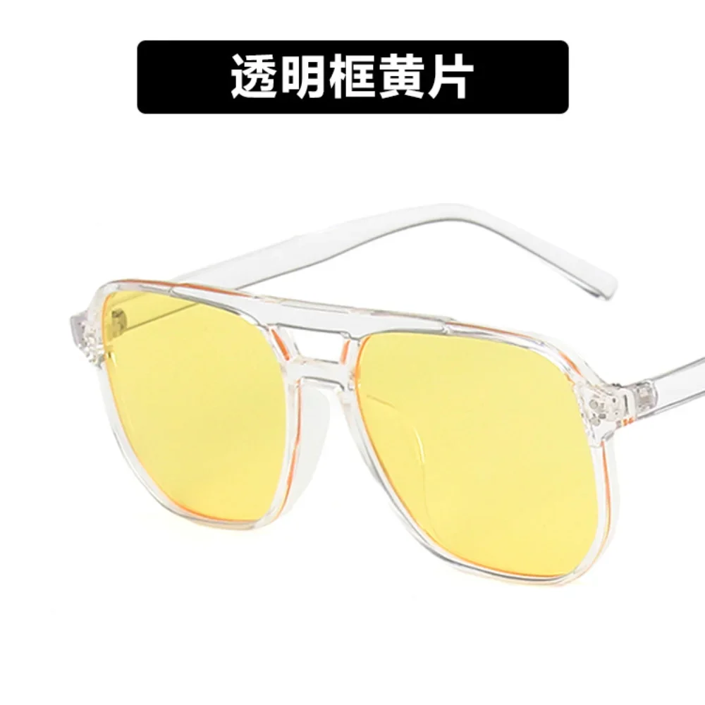 KLASSNUM 2026 gafas de protección contra luz azul para hombres y mujeres, gafas transparentes para ordenador, montura grande, gafas Retro, gafas cuadradas: Claro