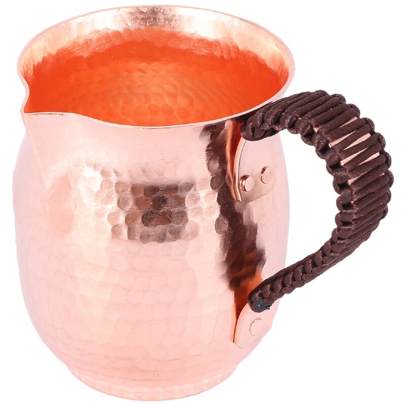 Juego de té y café hechos a mano de cobre puro, cafetera árabe griega turca con mango de madera, Ibrik para Barista