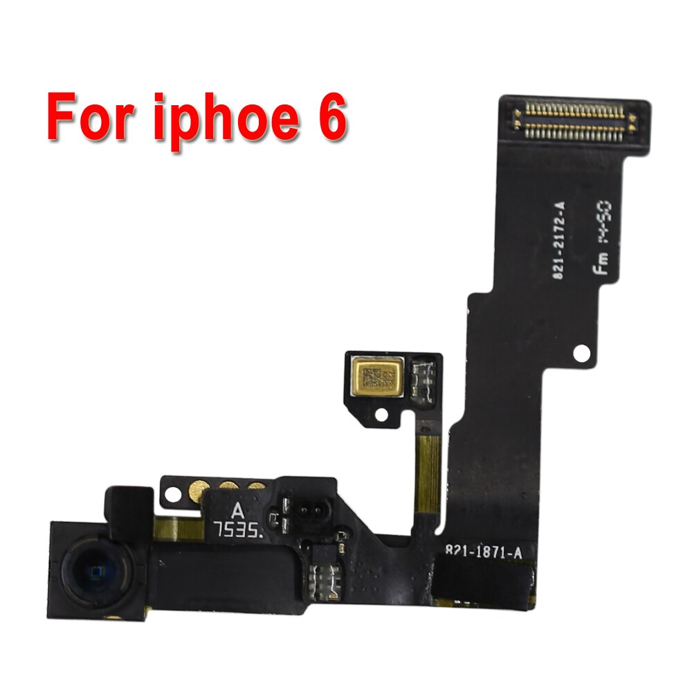 1 sztuk wysokiej jakości dla iPhone 5 5C 5S SE 6 6s plus czujnik zbliżeniowy przewód kabel z przodu kamery mikrofon montaż: For iphone 6