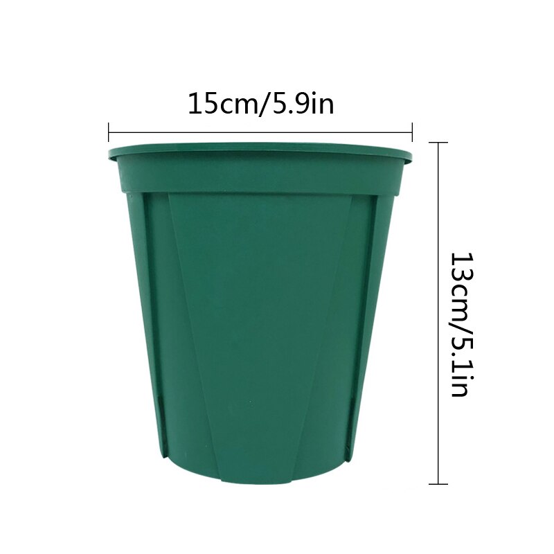 Maceta de plástico para vivero, bandeja de plántulas, maceta de raíz para jardín de casa, contenedor de flores de transplantador, maceta suculenta de gran capacidad: 15cm