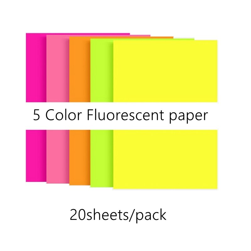 A4 papier druck und duplizieren dicke handgemachte papier Origami rechteckigen farbe freundlicher Origami Material leuchtstoff papier: 20Blätter