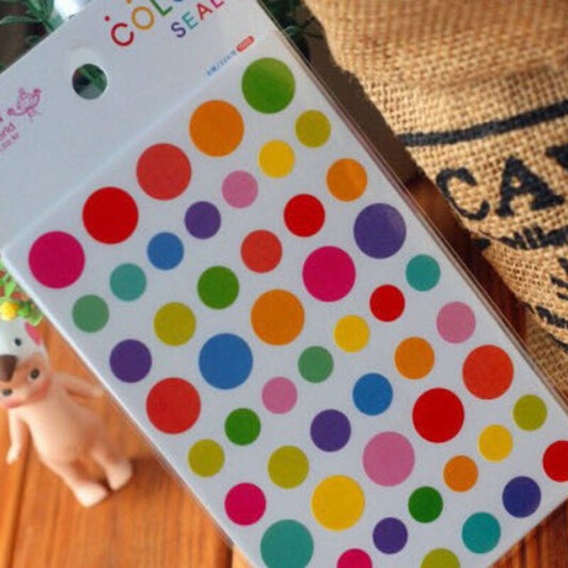 Kinder Kinder Dot Liebe Bunte Sterne Form Sammelalbum Dekorative Papier Aufkleber Tagebuch Journal Klassische Aufkleber Lustige Spielzeug