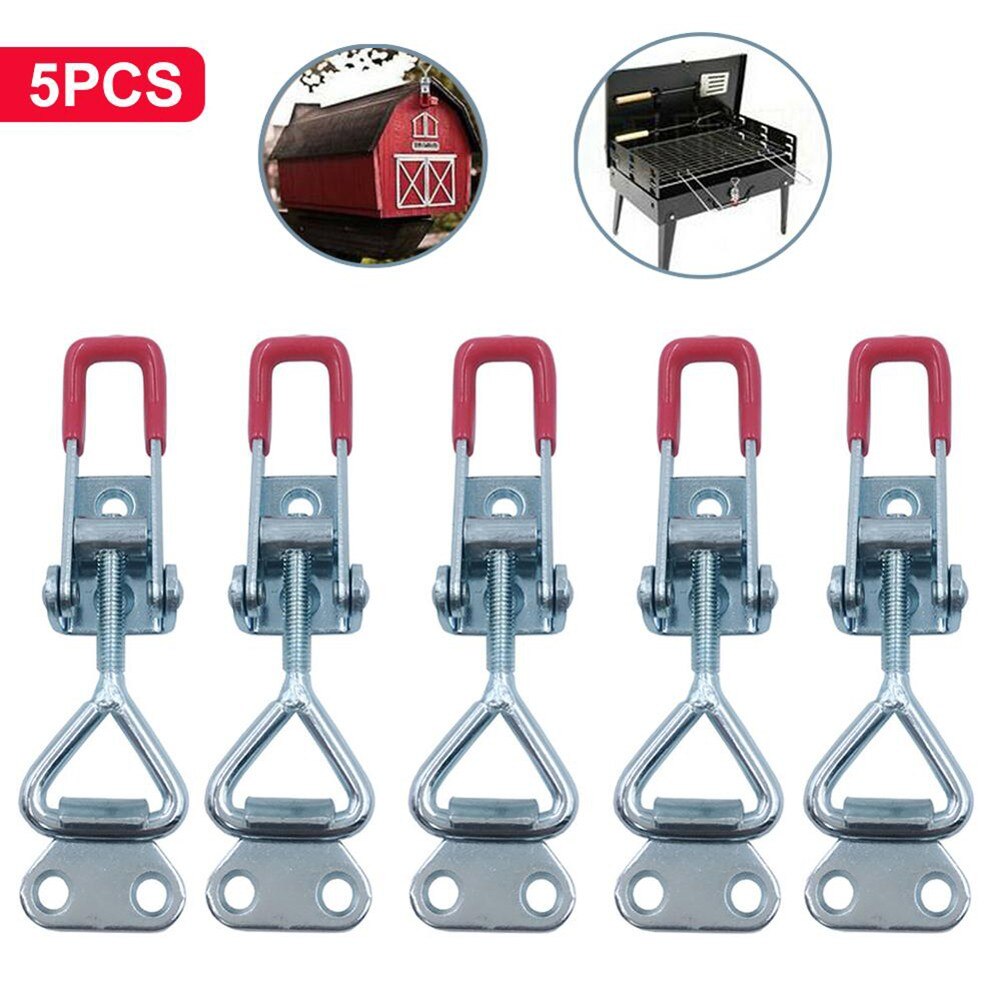 5PCS Toggle Catch Latch Adjustable Cabinet Boxes Case Catch Metal Toggle Clamp For Welding Jigging Repairing Field