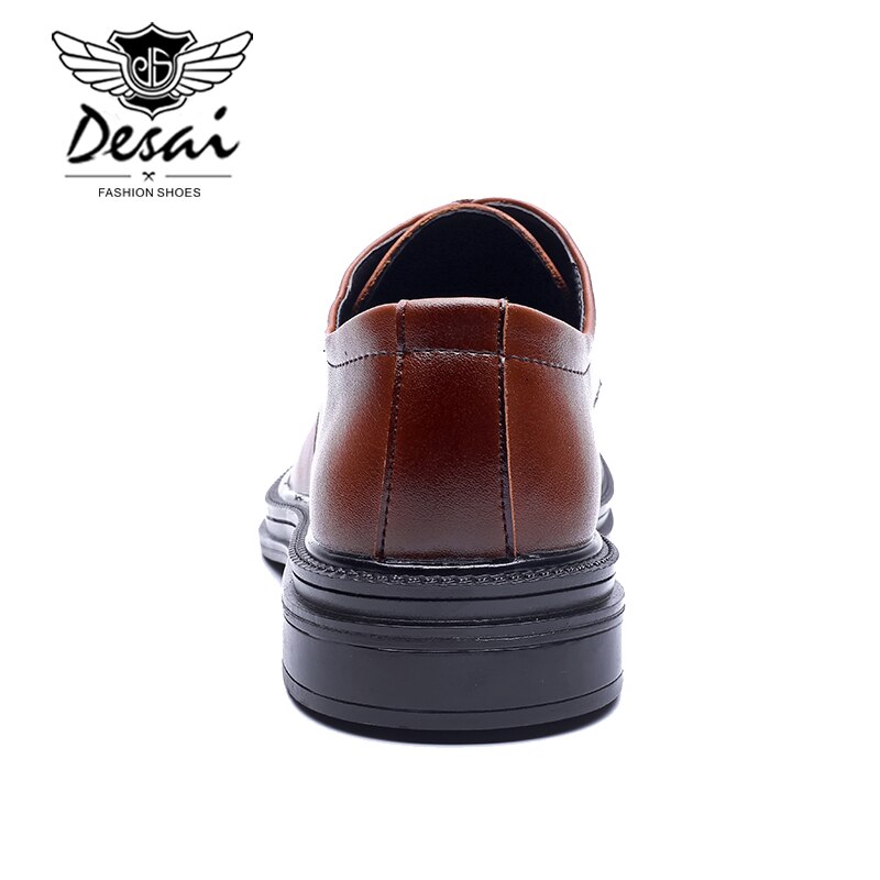DESAI pointue hommes chaussures décontractées affaires Simple et confortable en cuir véritable chaussures homme fête robe chaussures