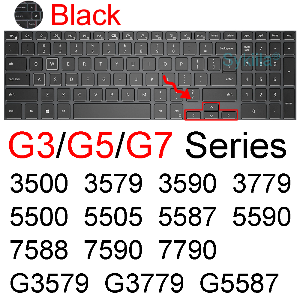 Keyboard Cover for Dell G3 Gaming G5 G7 15 17 G15 G16 3500 3579 3590 3779 5500 5587 5590 SE Laptop Silicone Protector Skin Case: Orange