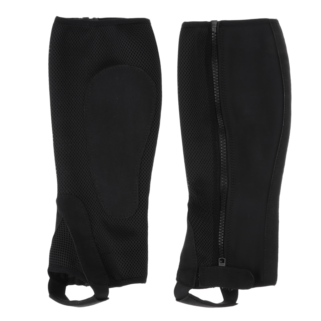Mallas de protección para piernas para adultos y niños, medias capas con cremallera y elástico para montar a caballo o moto