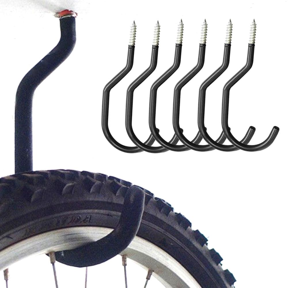 6 pièces crochets de vélo crochets de stockage de vélo robustes cintres de rangement hangar Garage crochet en métal support de support pour mur