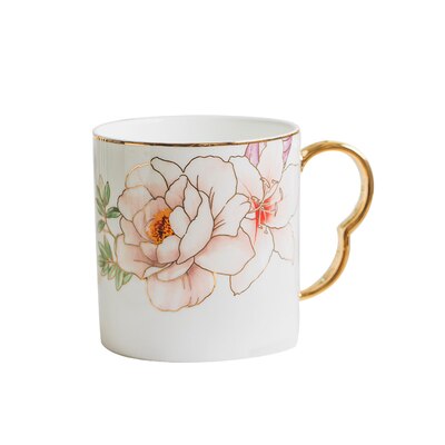 EECAMAIL Bone china British afternoon tea European coffee cup small luxury British tea set ceramic black tea British tea set: MUG