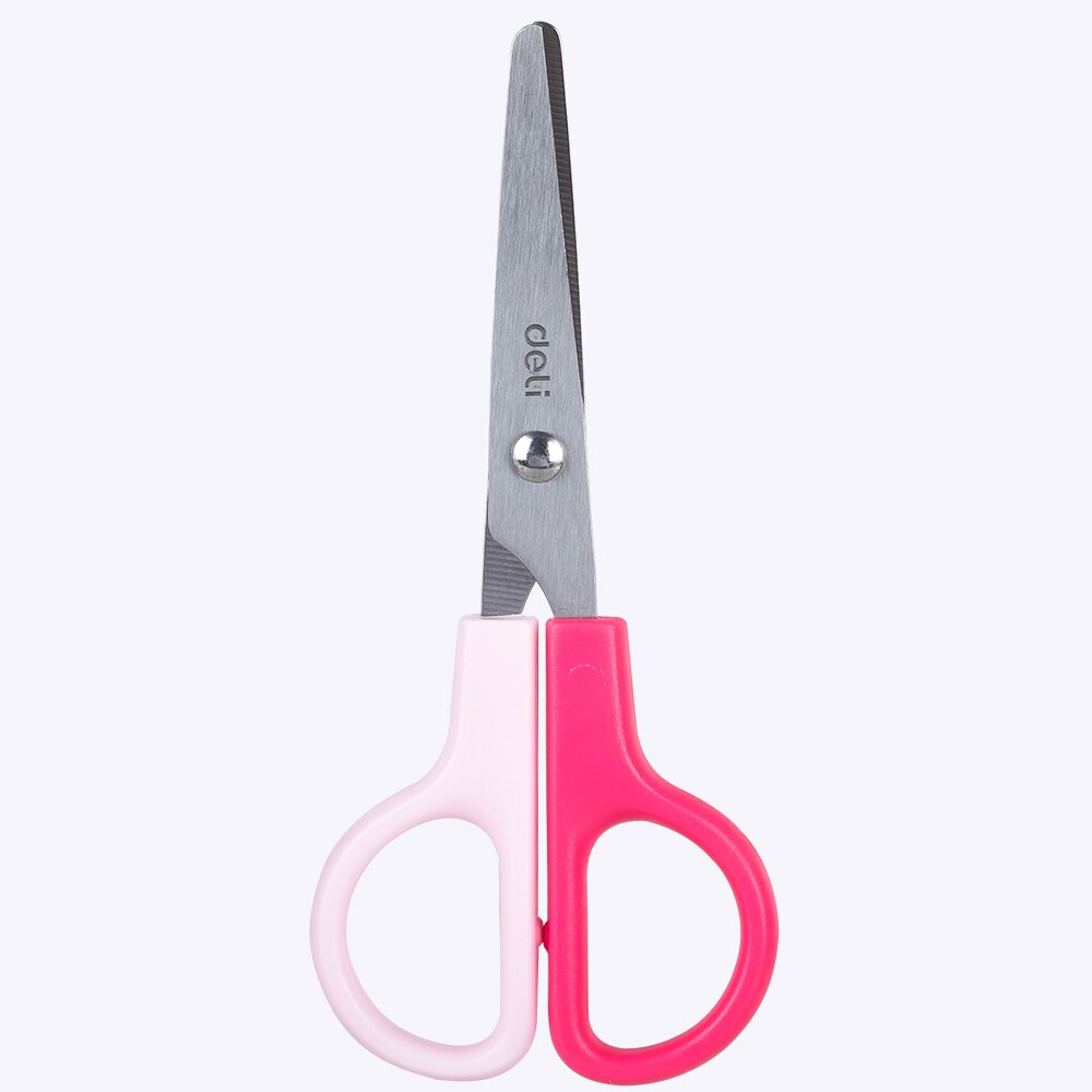 DELI School Scissors E6021 scissor with sleeve 121mm cute hand craft scissors paper for kids & student stationery 2 Color