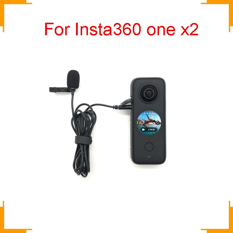 Insta360 one x2 microphone official mic audio no need mic adapter Handheld sport camera Accessories hi-fi sound noise reduction