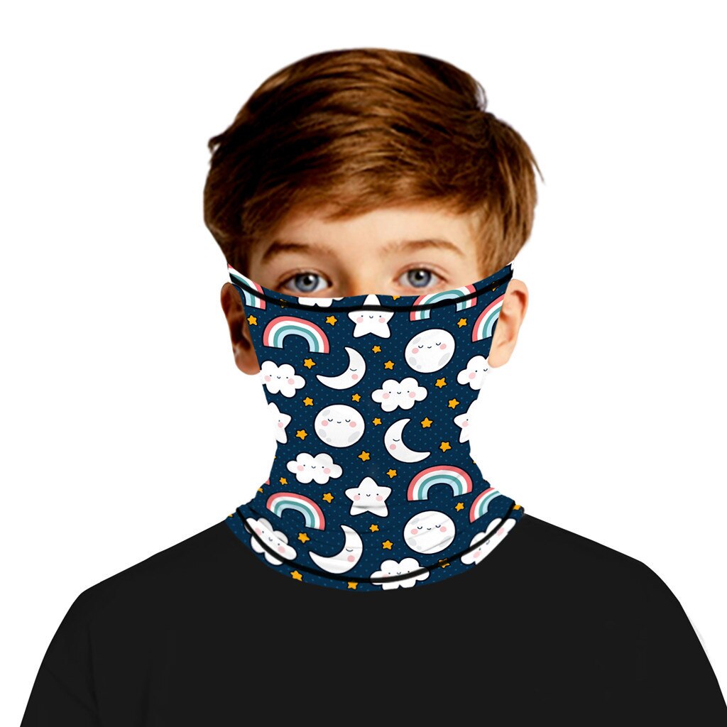 Unisex barn utendørs sprot magisk skjerf barn utendørs print sømløs øre ansiktsmaske sport skjerf hals tube ride ansiktsmaske #p30