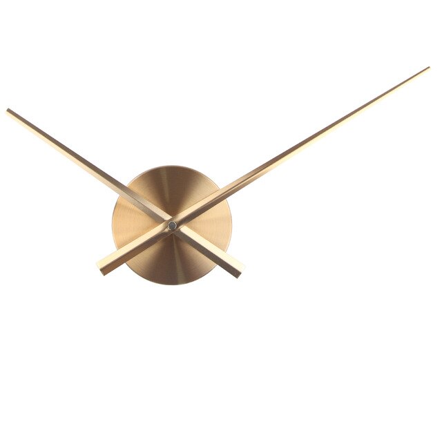 Mecanismo de agujas de reloj grande de cuarzo, manecillas de hora de gran tamaño, accesorios para reloj de pared 3D, decoración moderna del hogar, 4 colores: T4651 Small Gold