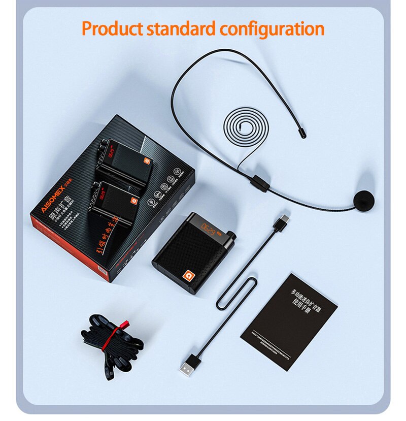 K6 Bluetooth Fm Radio Luidspreker Microfoon Voice Versterker Booster Megafoon Luidspreker Voor Teaching Tour Guide Sales Pro