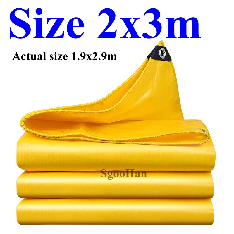 0.45mm Yellow Rainproof Cloth PVC Coated Banner Tarpaulin Oilcloth Outdoor Awning Waterproof Oxford Cloth Sunshade Sail Shelter