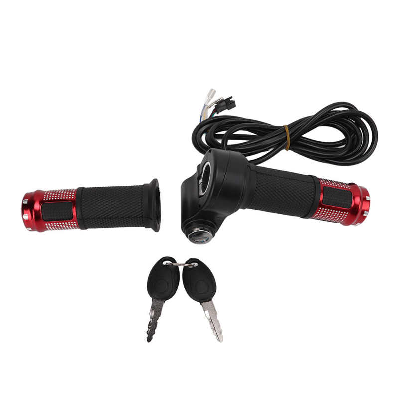Empuñadura de pulgar para patinete eléctrico, manillar Universal de acelerador de giro, amplia aplicación: Rojo