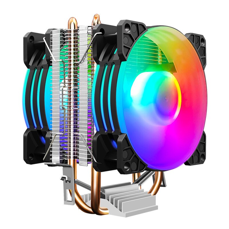 CPU Cooler Cooling Fan 3PIN 4Pin Ventilador Silent for Intel 775 1150 1151 1155 1200 1366 X79 X99 AM3 AM4 Radiator: WHITE