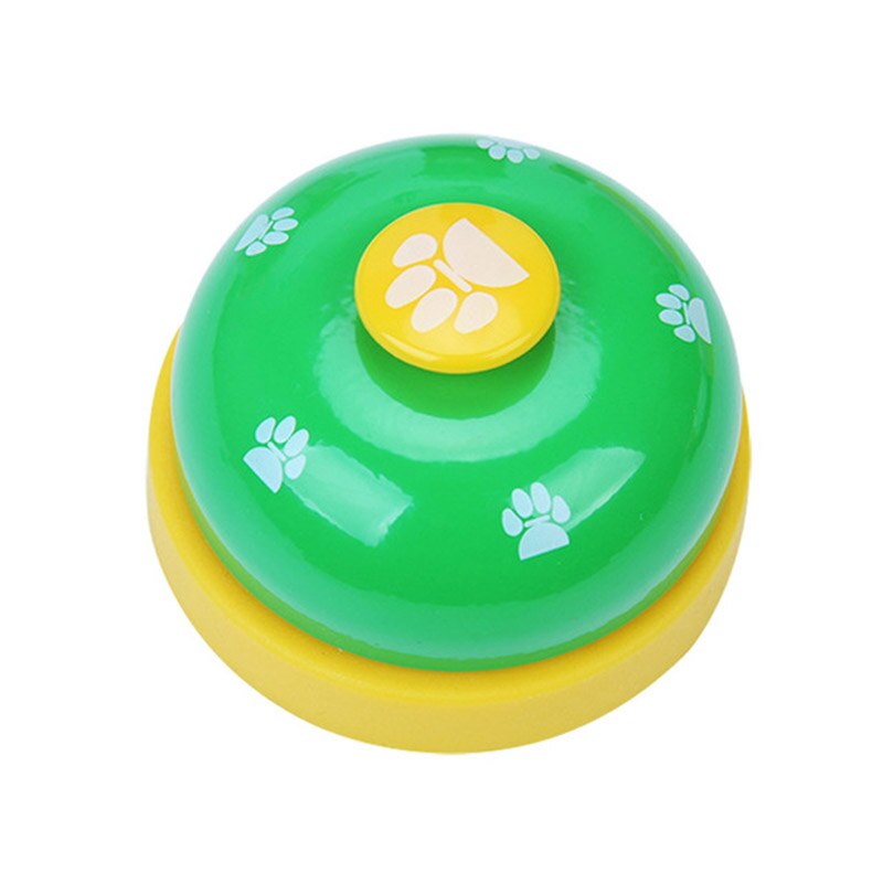Dog Toy Pet Bell Training Bell Responder Puppy Feeding Metal Meal Bells Cat Dog Ring Pet Supply Interactive Training Food Feeder: green