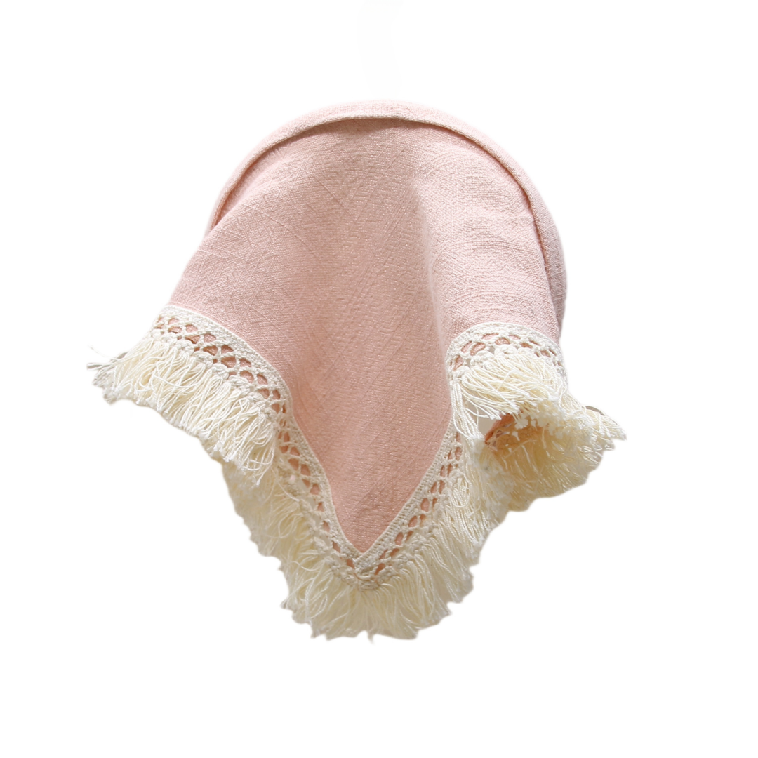 Bandana de tela vaquera para niña, Bandana de lino, accesorios para el cabello, novedad de primavera y verano: Amarillo claro