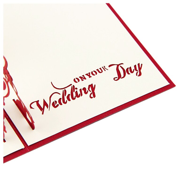 3D pop up tarjeta de cumpleaños postal tarjeta de boda amor tarjeta conmemorativa matrimonio amor