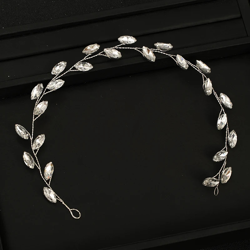 Tiaras de novia de Color plateado para mujer, diademas hechas a mano, joyería de cristal más barata para el cabello, tocado para niñas, tocado,: Plata