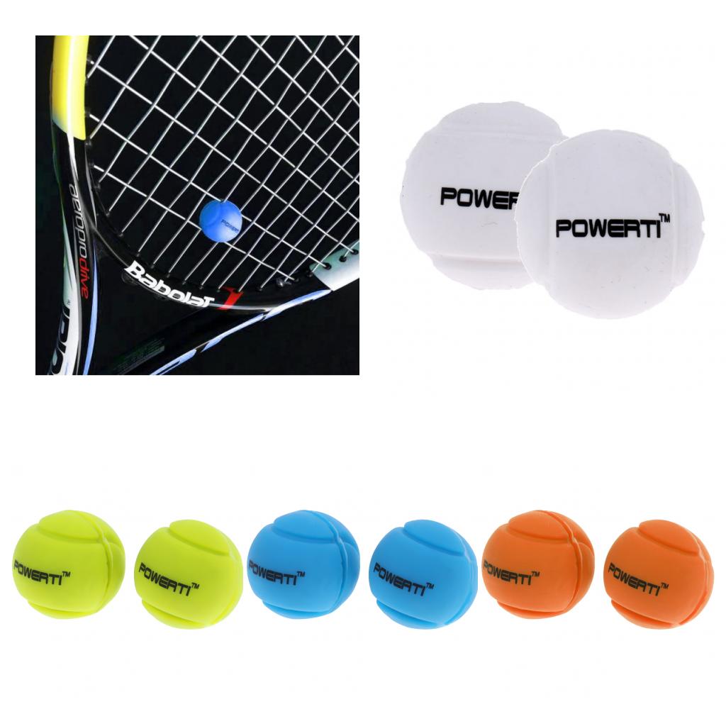 2 Pack Premium Siliconen Bal Dempers Tennisracket Accessoires-Diverse Kleuren